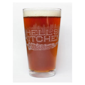 Hell's Kitchen Hot Sauce Pint Glass